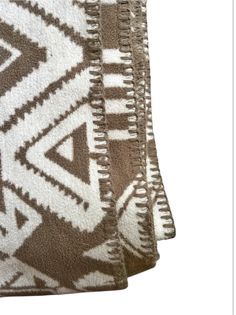 Pendleton Harding Star Print 100% Cotton Tan/Cream Woven Blanket, sz Full